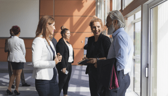 Group of business people attending a meeting in the board room